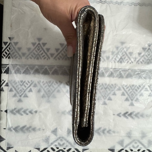 Michael Kors Metalic Clutch with Gold Buckle - Picture 8 of 11